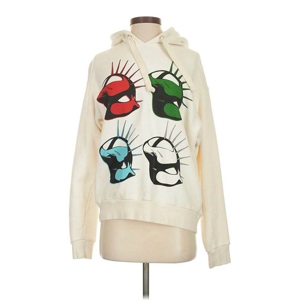 Gucci Manifesto Punk Mask Hoodie XS Men Women Unisex Cotton Oversized Italy 2019